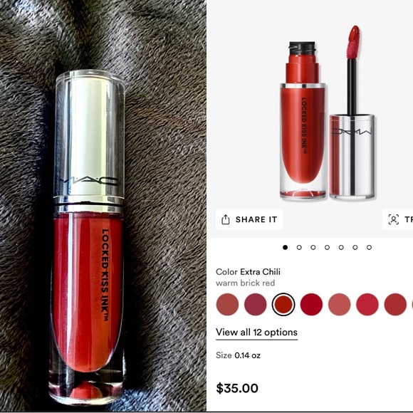 MAC Cosmetics Locked Kiss Ink Lipstick - Extra Chili - Picture 1 of 1
